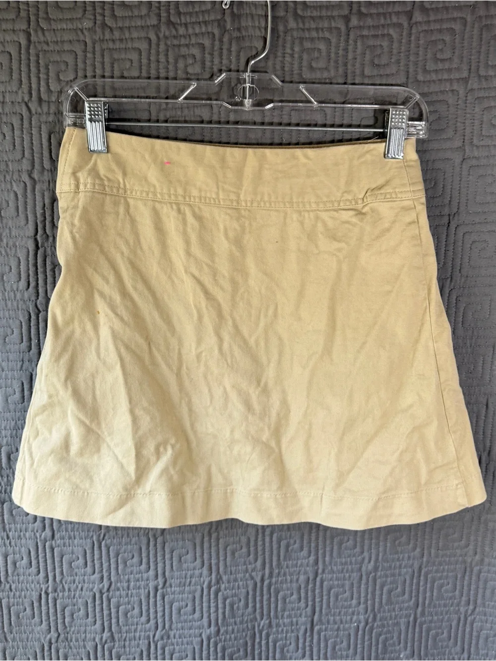 NWT The Childrens Place Girls Pleated School Uniform Skort Khaki Sandy Size 12